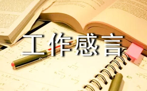 工作感言(通用5篇)