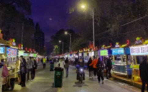 满目琳琅的夜市作文